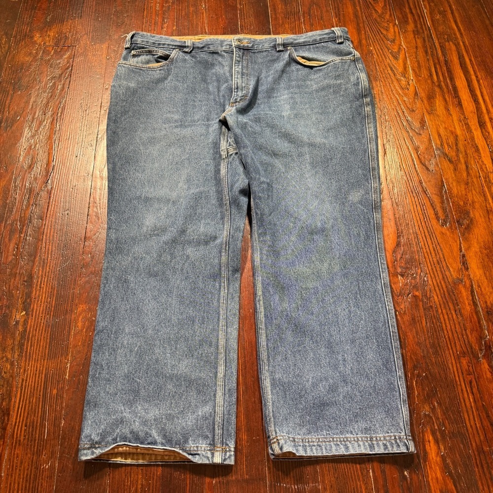 Duluth Trading‎ Ballroom Jeans Mens 44x28 Blue Dark Wash Straight Relaxed Fit